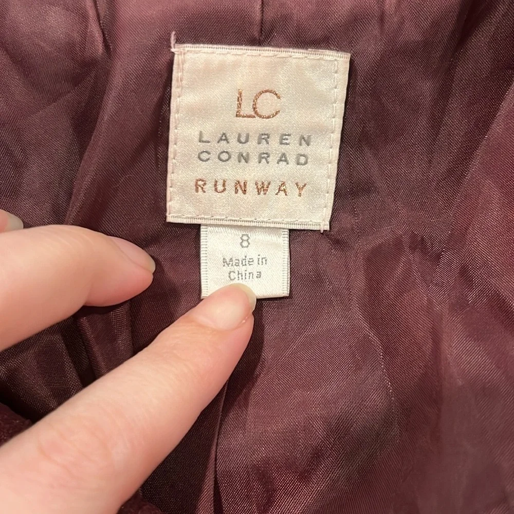 Lauren Conrad burgundy suede jacket - Picture 3 of 3